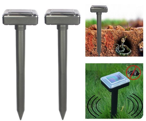 Σετ 2 τεμάχια Ηλιακός Απωθητής Τρωκτικών με Υπερήχους για Εξωτερικούς Χώρους