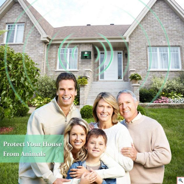 Απωθητικό Υπερήχων & Συναγερμός Εξωτερικού Χώρου με Αισθητήρα Κίνησης για Τρωκτικά, Σκυλιά, Ελάφια, Έντομα, Γάτες, Πουλιά - Ασύρματο Ultrasonic Animal Repeller ποντικιών αρουραίων περιστεριών αλεπουδες σκιουροι