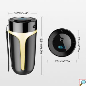 Αρωματικός Υγραντήρας Αυτοκινήτου με Ηχείο - Bluetooth - Handsfree & LED - Car Diffuser Humidifier Aromatotherapy