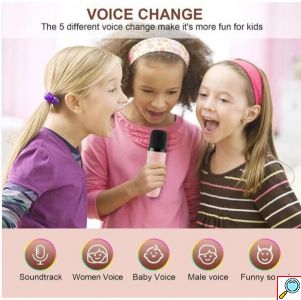 Επαναφορτιζόμενο Φορητό Σύστημα Karaoke Bluetooth με Ασύρματo Μικρόφωνo, και Φωτισμό LED RGB Arrango