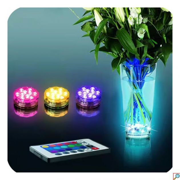 Arrango Αδιάβροχη Υποβρύχια Λάμπα με 10 LED RGB και Τηλεχειριστήριο