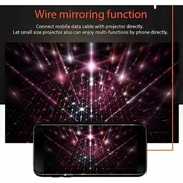 Arrango Mini Φορητός LED Προτζέκτορας - Προβολέας FULL HD 1080p