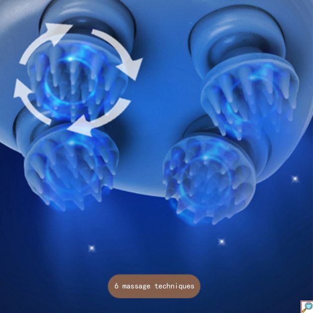 Αδιάβροχη Επαναφορτιζόμενη Πολυλειτουργική ηλεκτρική Συσκευή μασάζ Κεφαλής - Σώματος USB Φώρτισης Κόκκινο