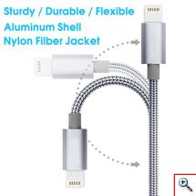 Καλώδιο USB Lightning ASPOR για Φόρτιση και Μεταφορά Δεδομένων 2.4A με Nylon Επένδυση 1.2μ.