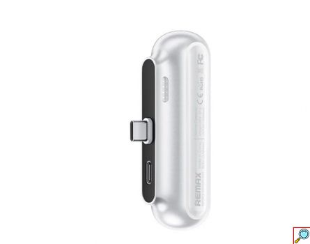 Remax Κάψουλα Mini Power Βank για Φόρτιση iPhone με Οθόνη LED Χωρίς Καλώδιο 3000mAh 15W