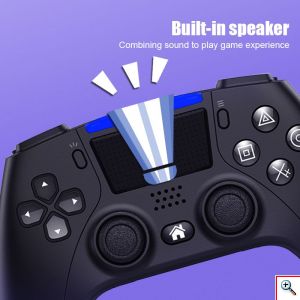 Ασύρματο Bluetooth Χειριστήριο PS4, PS5, PC, Android Phone, με Ηχείο & 4 Προγραμματιζόμενα Πλήκτρα, Wireless Bluetooth Controller P-02