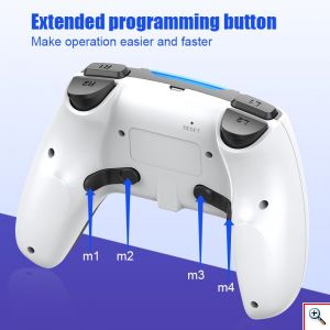 Ασύρματο Bluetooth Χειριστήριο PS4, PS5, PC, Android Phone, με Ηχείο & 4 Προγραμματιζόμενα Πλήκτρα, Wireless Bluetooth Controller P-02