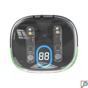 Ασύρματα Ακουστικά Bluetooth με Θήκη Φόρτισης & Οθόνη LED - Ezra