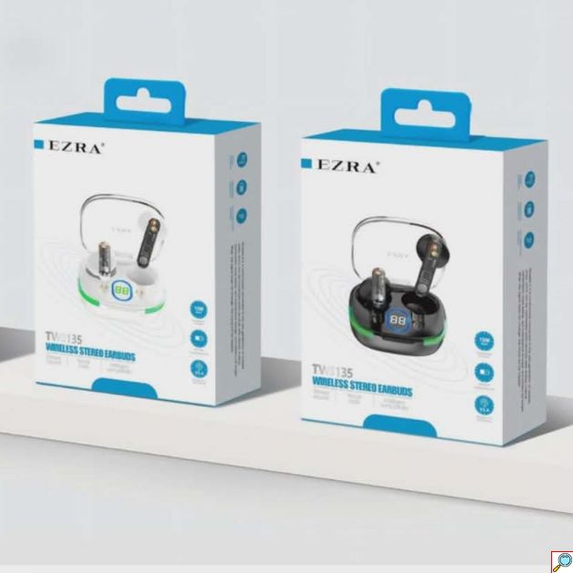 Ασύρματα Ακουστικά Bluetooth με Θήκη Φόρτισης & Οθόνη LED - Ezra