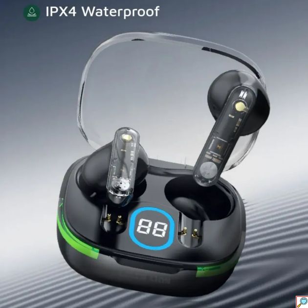 Ασύρματα Ακουστικά Bluetooth με Θήκη Φόρτισης & Οθόνη LED - Ezra