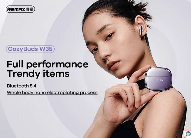 Ασύρματα Ακουστικά Bluetooth - Μεταλλικό Design & Οθόνη LED - REMAX CozyBuds