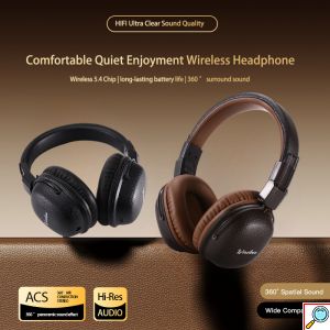 Ακουστικά Ασύρματα Over-Ear Bluetooth 5.4 με Heavy Bass & Ρετρό Design BASS-200 σε 2 Χρώματα