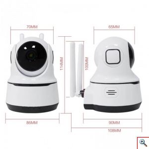 Ασύρματη IP Κάμερα Πανοραμική HD 355°, Νυχτερινή Λήψη, Ανιχνευτή Κίνησης, Ειδοποίηση στο Κινητό, Μικρόφωνο, Κουδούνι, Κάρτα SD, Cloud, Andowl