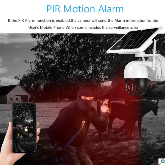 Ασύρματη Αδιάβροχη Κάμερα Παρακολούθησης Wi-Fi και 4G 1080p Full HD με Αμφίδρομη Επικοινωνία και Φακό 3,6mm - Jortan