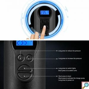 Ασύρματη επαναφορτιζόμενη τρόμπα αυτοκινήτου 6000mAh Aerbes μαύρη