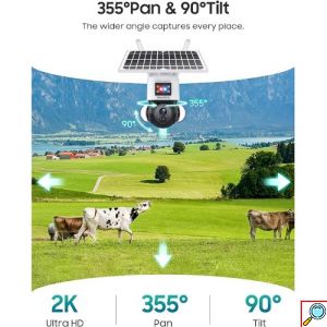 Ασύρματη Αδιάβροχη 4G Ηλιακή Κάμερα 4K με Αισθητήρα Παρακολούθησης και Νυχτερινή Όραση - Andowl