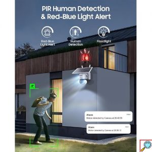 Ασύρματη Αδιάβροχη 4G Ηλιακή Κάμερα 4K με Αισθητήρα Παρακολούθησης και Νυχτερινή Όραση - Andowl