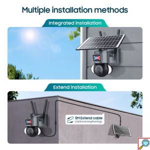 Ασύρματη Αδιάβροχη 4G Ηλιακή Κάμερα 4K με Αισθητήρα Παρακολούθησης και Νυχτερινή Όραση - Andowl