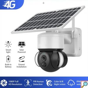 Ασύρματη Αδιάβροχη 4G Ηλιακή Κάμερα 4K με Αισθητήρα Παρακολούθησης και Νυχτερινή Όραση - Andowl