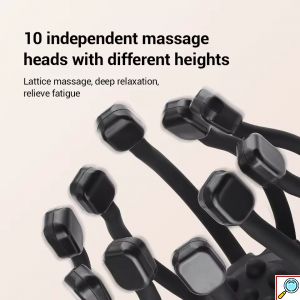 Ασύρματη Συσκευή Μασάζ Κεφαλής με 10 Εύκαμπτες Κεφαλές Bluetooth, Timer & 4 Λειτουργίες
