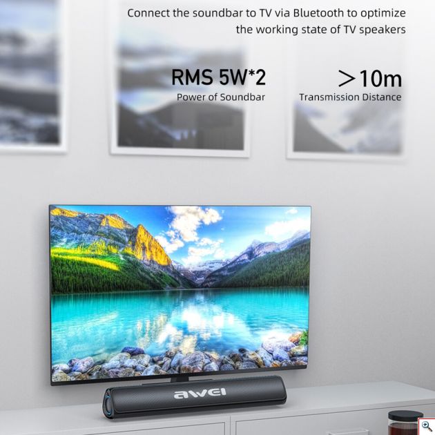 Ασύρματο Αδιάβροχο Ηχείο Bluetooth - Hands Free με Ραδιόφωνο Awei Y333 Μαύρο