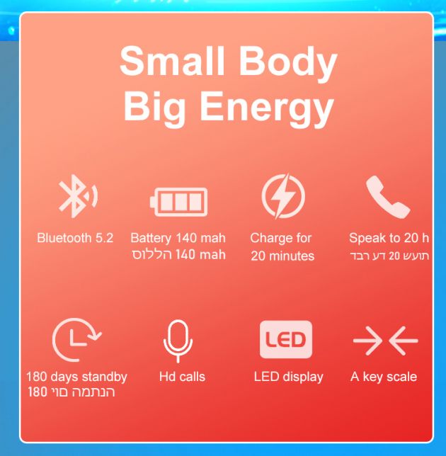 Ασύρματο Ακουστικό Bluetooth Handsfree - K55 Retractable - Μαύρο - για Android και iOS