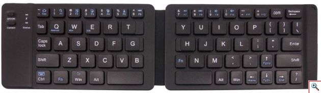 Mini Αναδιπλούμενο Ασύρματο Πληκτρολόγιο Τσέπης Foldable Bluetooth Keyboard iOs, Android, Windows