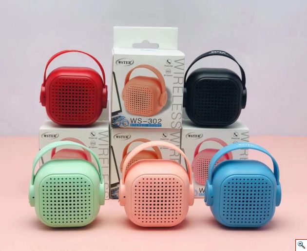 Ασύρματο Φορητό Μίνι Ηχείο Bluethoth με Μικρόφωνο για Hands-free Κλείσεις - WSTER, Ροζ