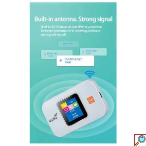 Ασύρματο Φορητό 4G Hotspot Ρούτερ Sim WiFi Τσέπης με Μέγιστη Ταχύτητα 300Mbps και Οθόνη EME Λευκό