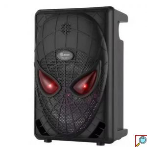 Ασύρματο Φορητό Ηχείο Bluetooth Με Μικρόφωνο, LED Φωτισμό, USB, AUX, FM Ραδιόφωνο και TF σε Μαύρο Χρώμα