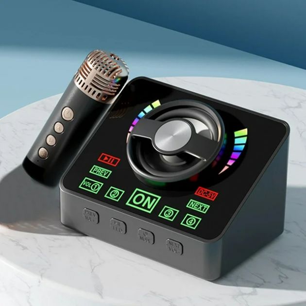 Ασύρματο Ηχείο Bluetooth Karaoke με 2 Μικρόφωνα, USB & TF Card