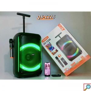 Ασύρματο Ηχείο Party Bluetooth με RGB Φωτισμό & Ασύρματο Μικρόφωνο QS-1226