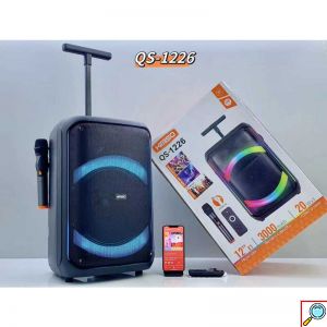 Ασύρματο Ηχείο Party Bluetooth με RGB Φωτισμό & Ασύρματο Μικρόφωνο QS-1226