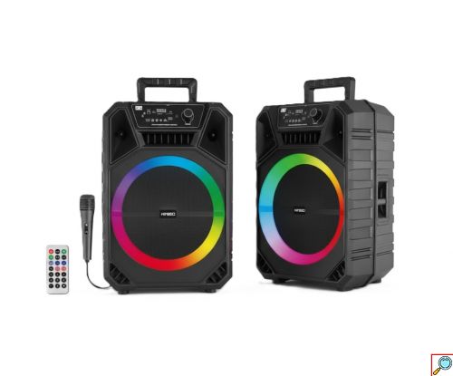 Ασύρματο Ηχείο Bluetooth Karaoke με Φωτισμό LED RGB και Ενσύρματο Μικρόφωνο 