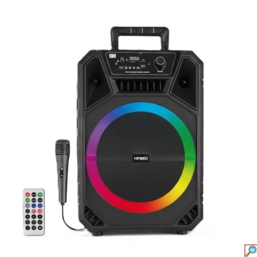 Ασύρματο Ηχείο Bluetooth Karaoke με Φωτισμό LED RGB και Ενσύρματο Μικρόφωνο 