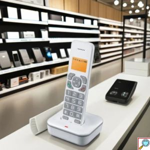 Ασύρματο Τηλέφωνο Brondi Star με LCD Οθόνη & Μεγάλα Πλήκτρα - Λευκό 