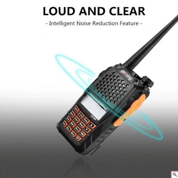4 Ασύρματοι Φορητοί Πομποδέκτες Walkie Talkie Αμφίδρομη Eνδοεπικοινωνία Two Way Audio UHF VHF Pofung