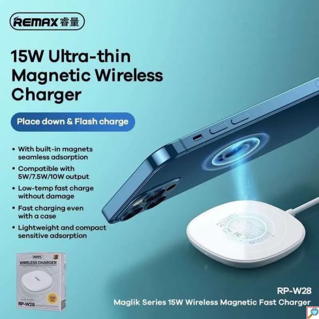 Ασύρματος Φορτιστής Wireless Charging Pad Qi 15W- Remax