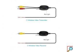 Ασύρματος Πομπός & Δέκτης για Μετατροπή Ενσύρματης Κάμερας Οπισθοπορείας σε Ασύρματη HD - Parking Camera Αυτοκινήτου CCD X3