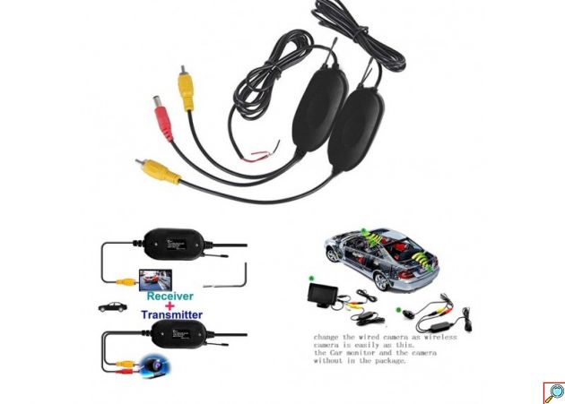 Ασύρματος Πομπός & Δέκτης για Μετατροπή Ενσύρματης Κάμερας Οπισθοπορείας σε Ασύρματη HD - Parking Camera Αυτοκινήτου CCD X3