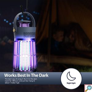 Αθόρυβος LED Εξολοθρευτής Εντόμων Andowl 10W με USB Θύρα, UV Φωτισμό & Ανεμιστήρα 