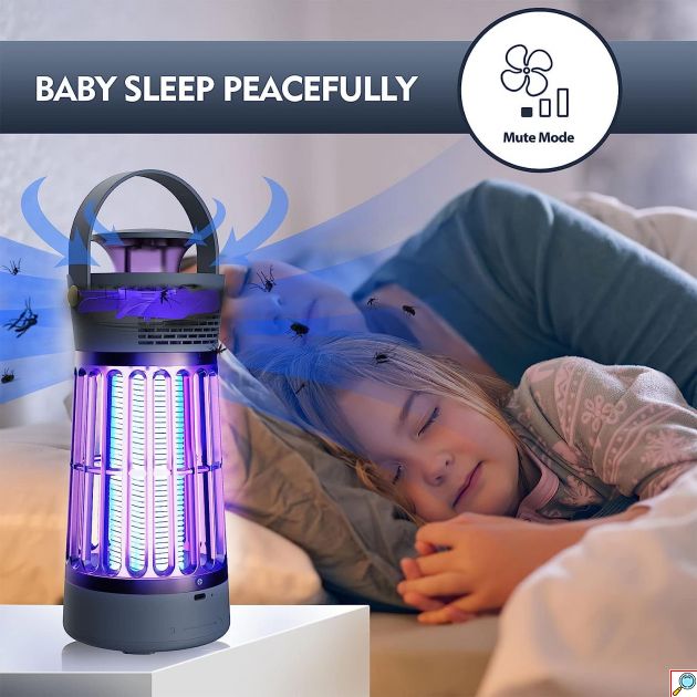 Αθόρυβος LED Εξολοθρευτής Εντόμων Andowl 10W με USB Θύρα, UV Φωτισμό & Ανεμιστήρα 