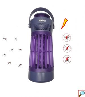 Αθόρυβος LED Εξολοθρευτής Εντόμων Andowl 10W με USB Θύρα, UV Φωτισμό & Ανεμιστήρα 
