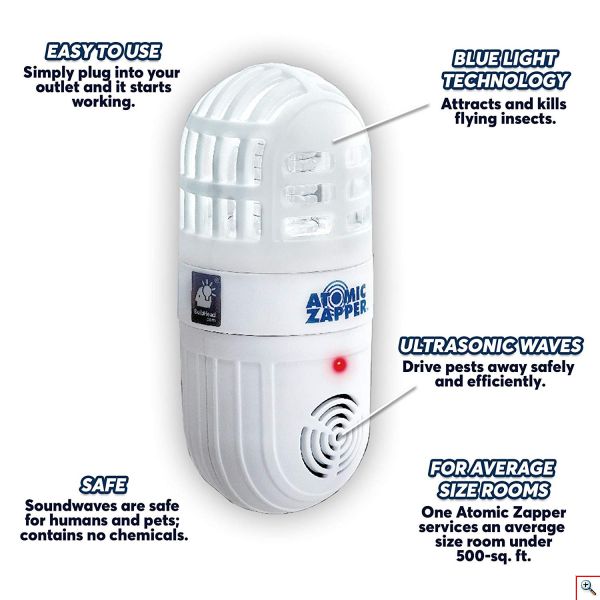 Ηλεκτρικό Απωθητικό Εντόμων και Τρωκτικών με Υπερηχητικά Κύματα - Atomic Zapper 