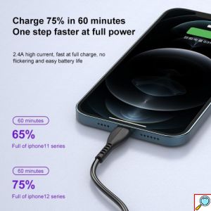 Awei Καλώδιο Γρήγορης Φόρτισης & Μεταφοράς Δεδομένων 1m USB σε Lightning για iPhone