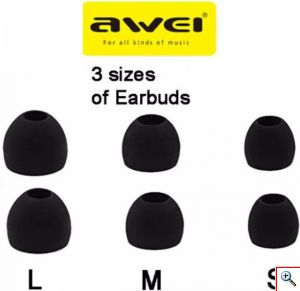 Awei® Handsfree Ακουστικά Ενσύρματα με Βύσμα 3.5mm Μαύρα PC-6