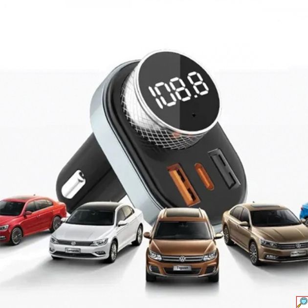 Awei FM Transmitter Αυτοκινήτου με Bluetooth 5.0 / MicroSD / USB / Fast Charger / Hands Free 