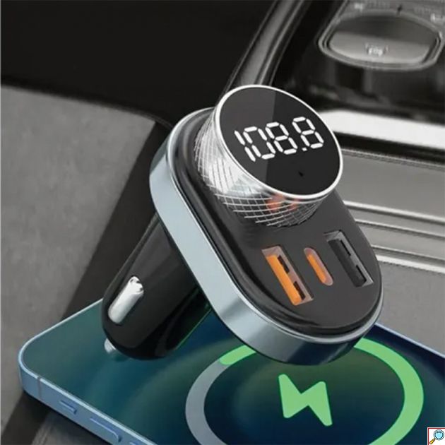 Awei FM Transmitter Αυτοκινήτου με Bluetooth 5.0 / MicroSD / USB / Fast Charger / Hands Free 