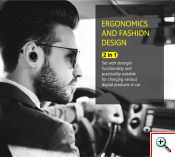 Επαναφορτιζόμενο Handsfree Bluetooth Ακουστικό & USB Φορτιστής Αυτοκινήτου AWEI 2 σε 1