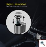 Επαναφορτιζόμενο Handsfree Bluetooth Ακουστικό & USB Φορτιστής Αυτοκινήτου AWEI 2 σε 1